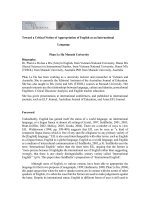 Toward a critical notion of appropriation of english as an international language 