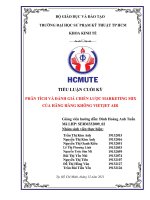 TIỂU LUẬN CUỐI KỲ PHÂN TÍCH VÀ ĐÁNH GIÁ CHIẾN LƯỢC MARKETING MIX CỦA HÃNG HÀNG KHÔNG VIETJET AIR