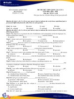 Đề thi thử THPT quốc gia 2021 môn tiếng anh THPT hàn thuyên có lời giải chi tiết   lần 2 