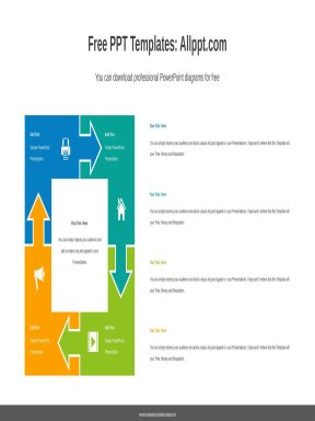 ( mẫu powerpoint ) rotation right angle arrow PPT diagram