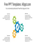 ( mẫu powerpoint ) four gears powerpoint diagram template 