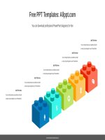 ( mẫu powerpoint ) five lego block powerpoint diagram 