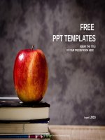 ( mẫu powerpoint ) apple and book education PPT templates standard 