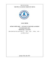 Giáo trình an toàn và bảo hộ lao động (nghề hàn   cao đẳng)  