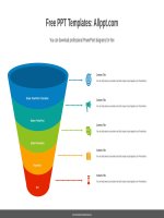 ( mẫu powerpoint ) five divisions funnel powerpoint diagram 