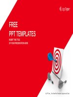 ( mẫu powerpoint ) one dart hitting the target powerpoint templates widescreen 