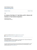 An Analysis of the Styles of C. Saint-Saëns and W. A. Mozart with