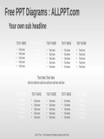 ( mẫu powerpoint ) cycle matrix flow PPT diagrams widescreen 