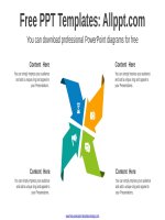 ( mẫu powerpoint ) four bent arrow powerpoint diagram 