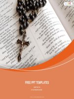( mẫu powerpoint ) black bead rosary in open bible powerpoint templates standard 