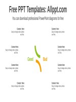 ( mẫu powerpoint ) good bad compare powerpoint diagram 