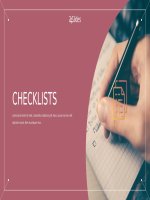 (Mẫu powerpoint) checklists 2019 