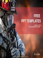 ( mẫu powerpoint ) firefighter searching for survivors PPT templates standard 