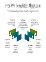 ( mẫu powerpoint ) horizontally twisted ribbon powerpoint diagram templates 