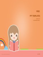 ( mẫu powerpoint ) cute girl reading book education powerpoint templates standard 