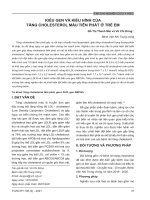 Kiểu gen và kiểu hình của tăng cholesterol máu tiên phát ở trẻ em 