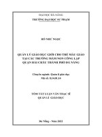 Quản lý giáo dục giới cho trẻ mẫu giáo tại các trường mầm non công lập quận hải châu thành phố đà nẵng  1 