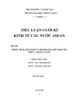 TIỂU LUẬN CUỐI kì KINH tế các nước ASEAN đề tài PHÂN TÍCH ,SO SÁNH và ĐÁNH GIÁ GIỮA HAI tổ CHỨC ASEAN và EU 