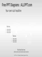 ( mẫu powerpoint ) 6 matrix flow PPT diagrams widescreen 