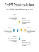 ( mẫu powerpoint ) hexagon semi radial symmetry powerpoint diagram template 