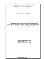 Sử dụng ca dao, tục ngữ Việt Nam trong dạy học phần, 
