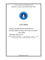 Giáo trình Hệ điều hành LinuxUbuntu (Ngành Kỹ thuật sửa chữa, lắp ráp máy tính  Trung cấp)