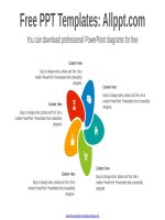 ( mẫu powerpoint ) five radial petals powerpoint diagram 