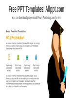 ( mẫu powerpoint ) graduating illustration powerpoint diagram 