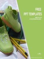 ( mẫu powerpoint ) green shoe and pencil on blackboard powerpoint templates standard 