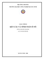 Giáo trình Kết cấu và tính toán ô tô: Phần 1 - Trường ĐH Công nghiệp Quảng Ninh