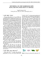 Mô phỏng các thí nghiệm đất rời bằng phương pháp phần tử rời rạc