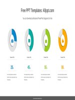 ( mẫu powerpoint ) doughnut charts card powerpoint diagram 