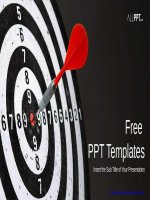 ( mẫu powerpoint ) red dart arrow hitting powerpoint templates 