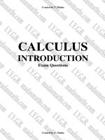 Bài tập CALCULUS 01