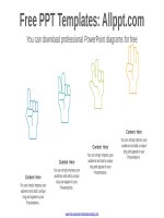 ( mẫu powerpoint ) cascade finger numbering powerpoint diagram 
