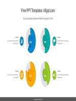 ( mẫu powerpoint ) colorful doughnut charts powerpoint diagram template 