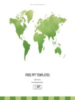 ( mẫu powerpoint ) colorful green detailed world map vector powerpoint templates standard 