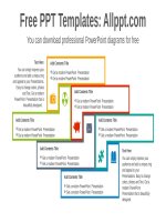 ( mẫu powerpoint ) cascading bend square PPT diagram 