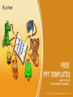 ( mẫu powerpoint ) animals alphabet education powerpoint templates widescreen 