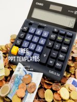 ( mẫu powerpoint ) calculator and euro banknotes powerpoint templates standard 