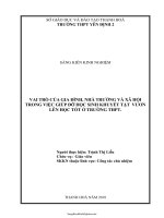 SKKN Vai trò của gia đình, nhà trường và xã hội trong việc giúp đỡ học sinh khuyết tật vươn lên học...