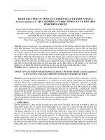 ĐÁNH GIÁ TÍNH AN TOÀN của CHIẾT XUẤT ETANOLVỎQUẢAnnona squamosal  QUA NGHIÊN cứu độc TÍNH cấp và bán mãn TÍNH TRÊN CHUỘT 