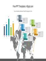( mẫu powerpoint ) world map bar chart powerpoint diagram 