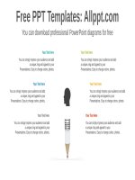 ( mẫu powerpoint ) light bulb pencil powerpoint diagram templates 
