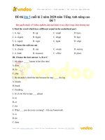 de thi lop 5 cuoi ki 2 mon tieng anh nang cao de 7 