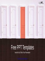 ( mẫu powerpoint ) closed red door powerpoint templates 