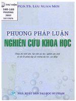 Phương pháp luận nghiên cứu khoa học dùng cho sinh viên, học viên cao học, nghiên cứu sinh và cán bộ giảng dạy các trường đại học, cao đẳng 