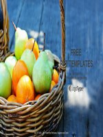 ( mẫu powerpoint ) fresh fruit basket food PPT templates widescreen 