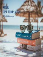 ( mẫu powerpoint ) books on beach table powerpoint templates standard 