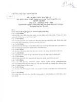 Đề thi kết thúc học phần học kì 1 môn Quản lý chất lượng nước trong Nuôi trồng thủy sản năm 2019-2020 có đáp án - Trường ĐH Đồng Tháp